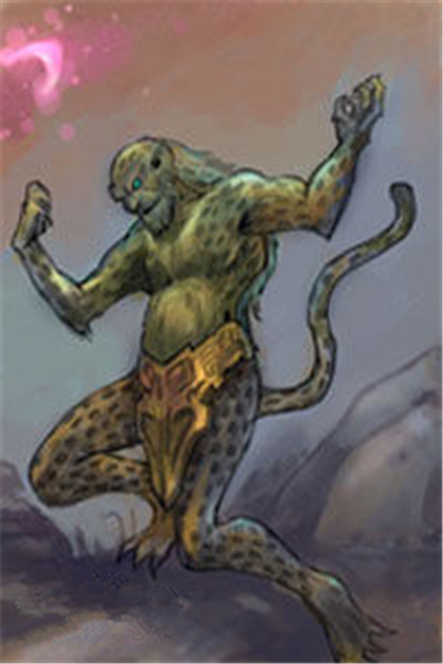 其状如人而豹尾,相传他是天的九德之气所生. /p>