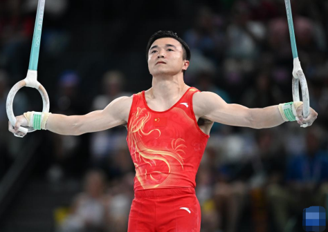 中国选手刘洋在比赛中