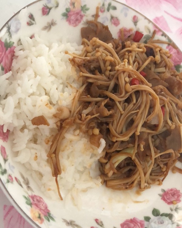 金针菇盖饭