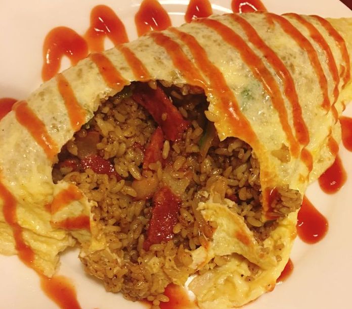 培根菌菇蛋包饭