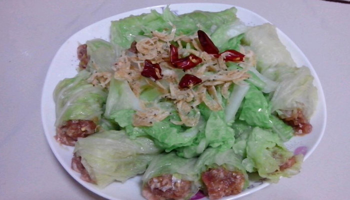 电饭煲清蒸白菜卷