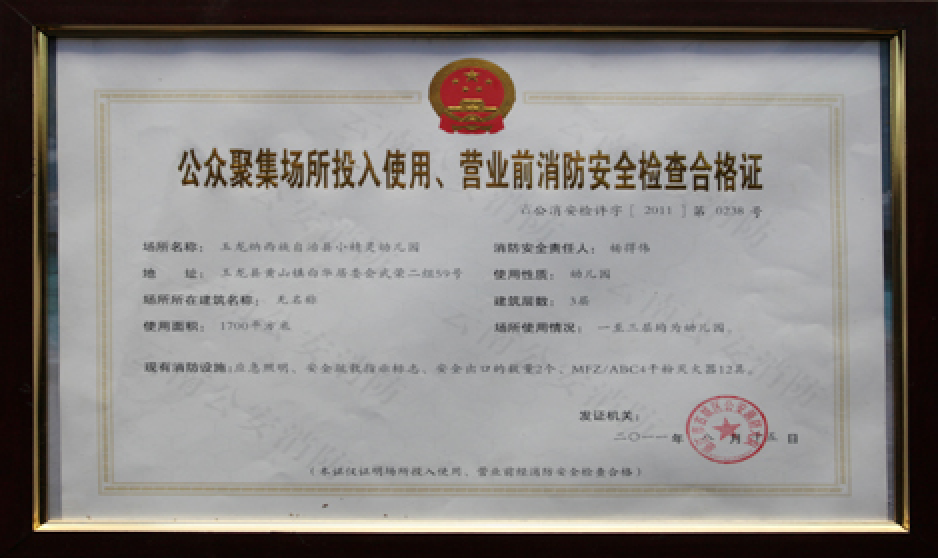 消防安全合格证