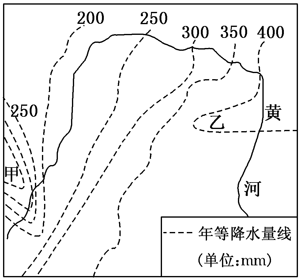 有800mm,400mm,200mm等降水量线在地图上,将同一时间里降水量相同的各