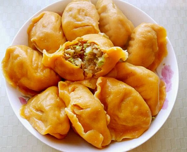 南瓜馅蒸饺