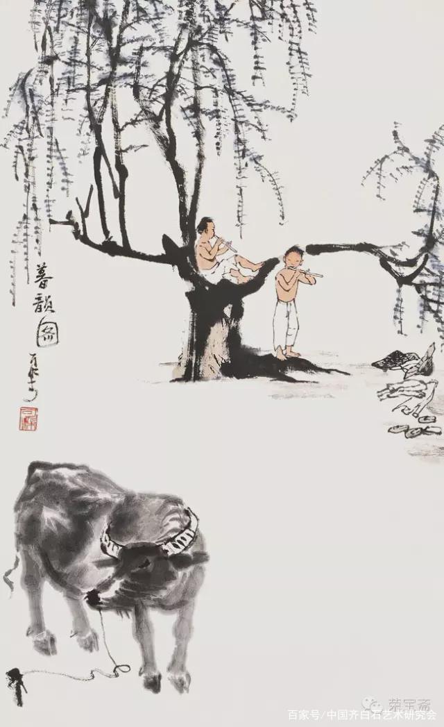 荣宝斋艺术中心签约画家分享：崇其性，爱其形的李可染画牛_百科TA说