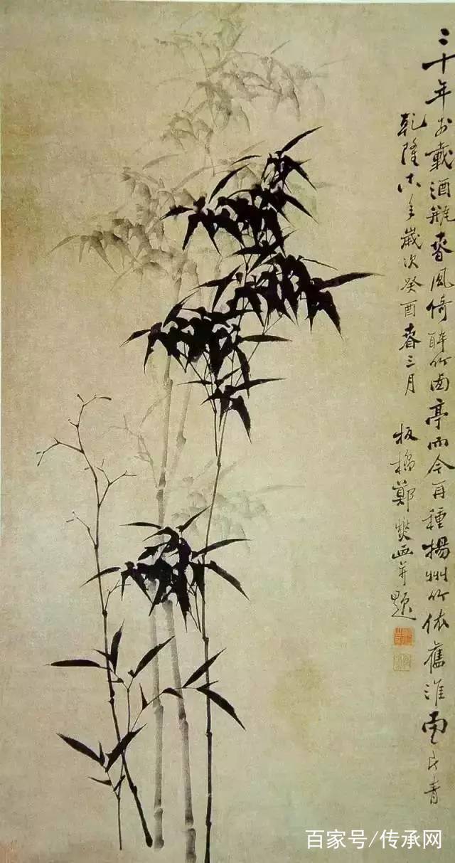 书画欣赏：郑板桥画竹，经典之作！_百科TA说