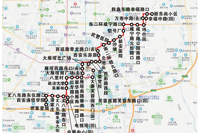 由新东尚小区至世家星城,44路线路较短,客流也属于中短途,周转率较高
