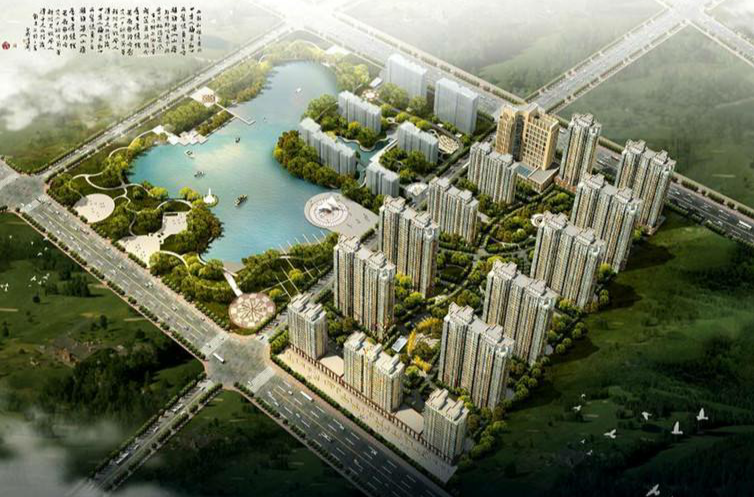 (即城市中心公园) 德州翠湖庄园项目位于德州新城区长河大道以西80米