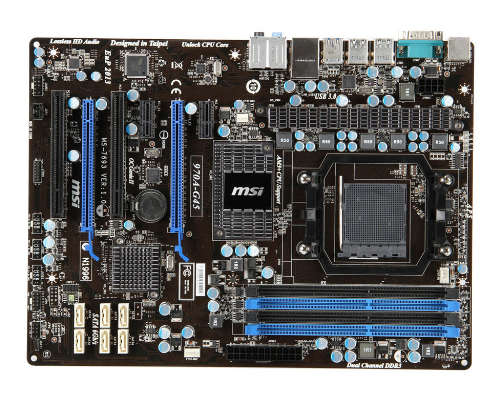  p>msi微星970a-g45是微星生产的一款台式机主板. /p>