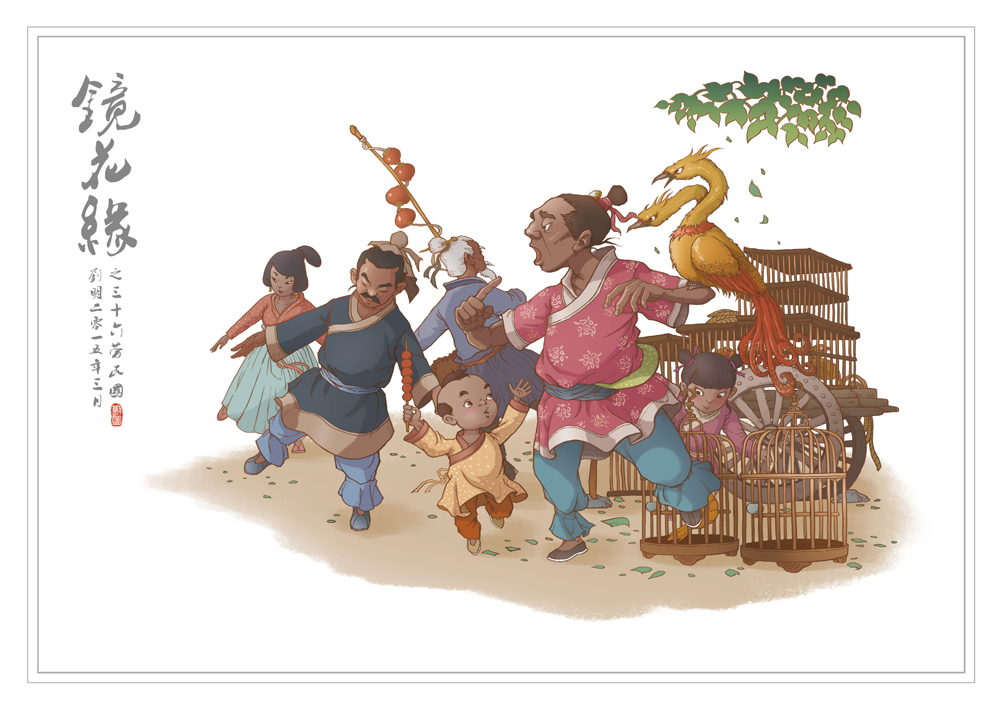  p>劳民国,《镜花缘》中海外诸国之一.