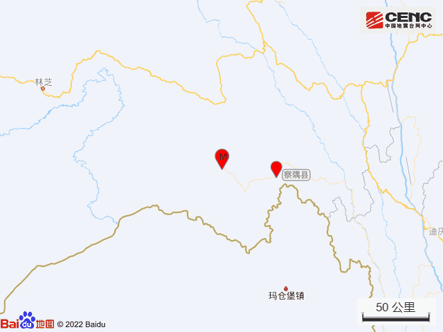 2022年11月26日察隅3.0级地震
