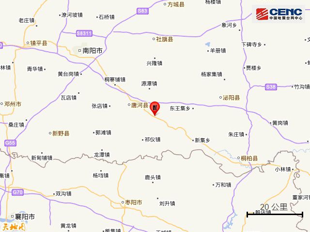  p>2021年11月23日3时4分,在河南南阳市唐河县发生3.