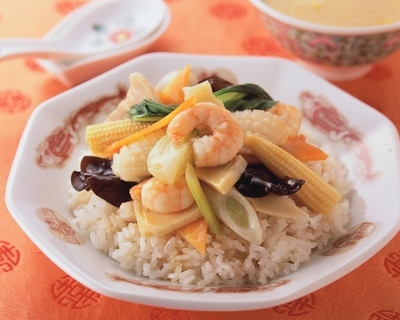 海鲜盖浇饭