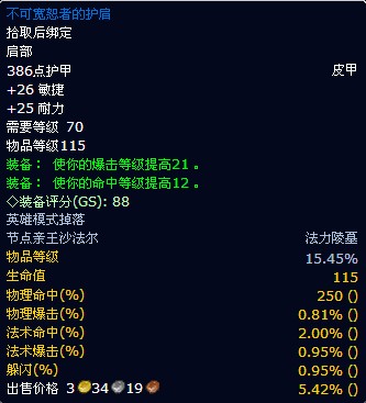 者的护肩是魔兽世界英雄模式的法力陵墓中节点亲王沙法尔掉落的道具