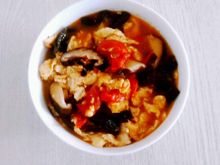 香菇西红柿炒鸡蛋