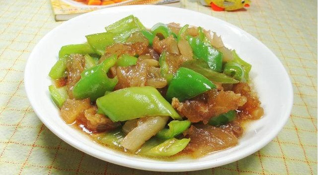 牛筋炒青椒