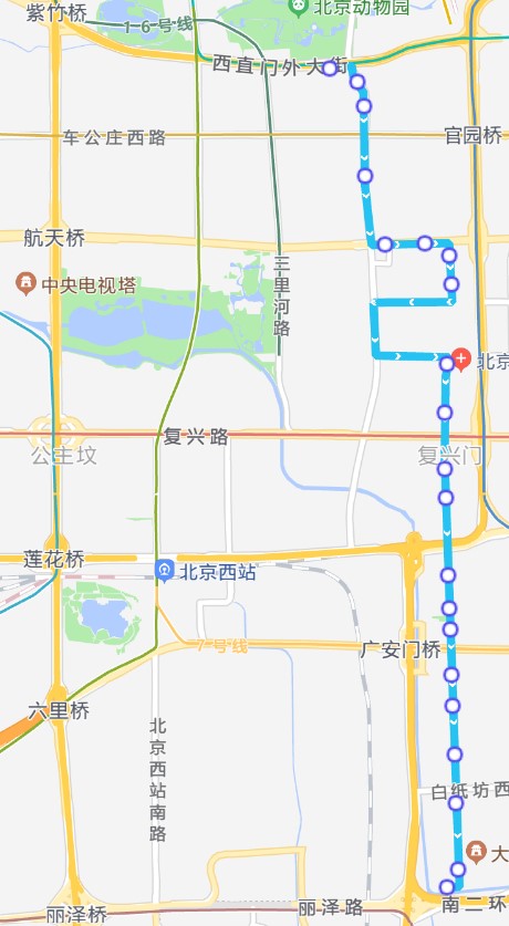 56路运营于北京市西城区,为市区普线,隶属于北京公交集团电车客运分