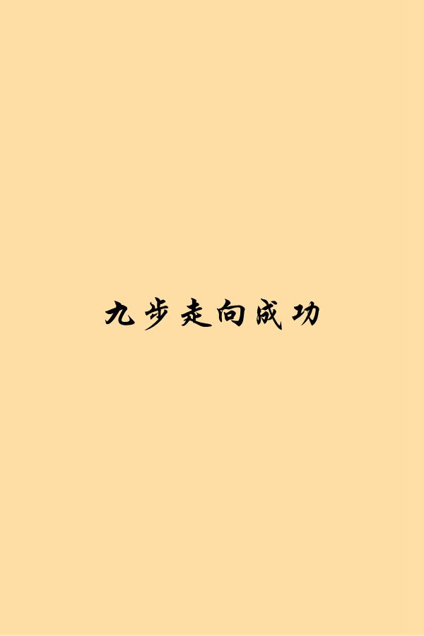 九步走向成功