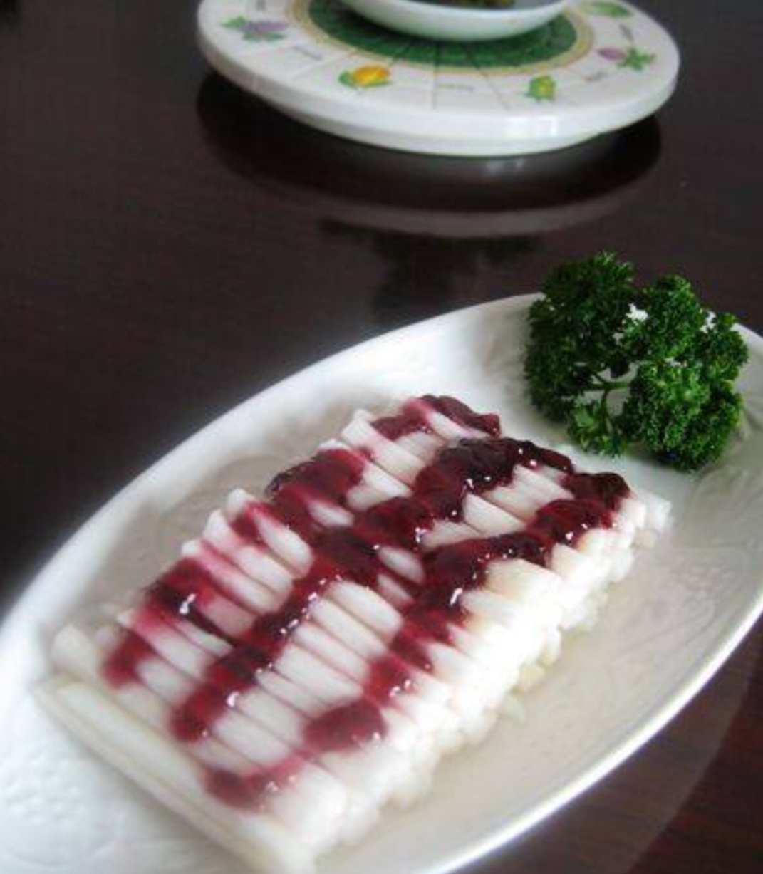 蓝莓酱拌山药