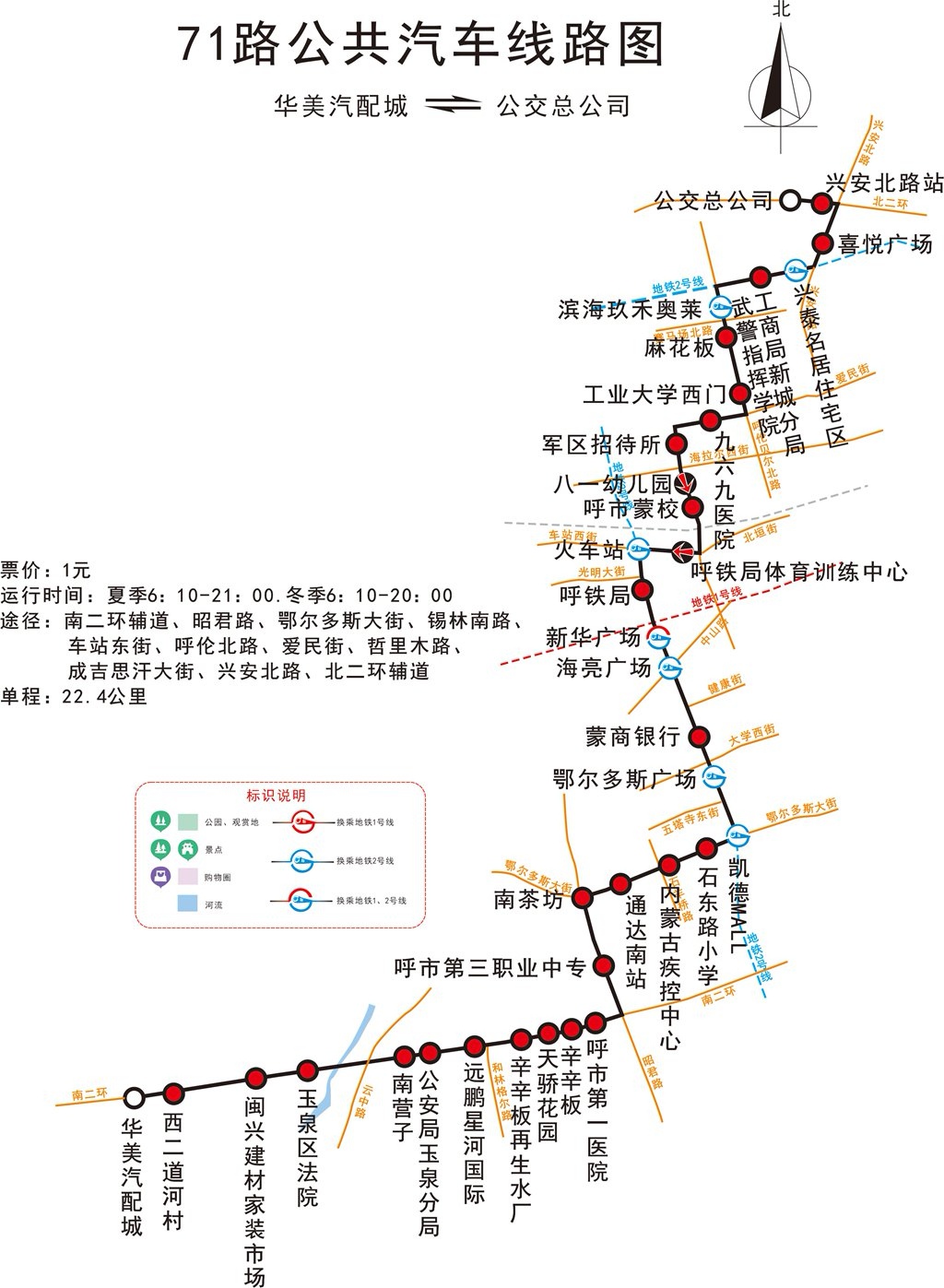 呼和浩特公交71路