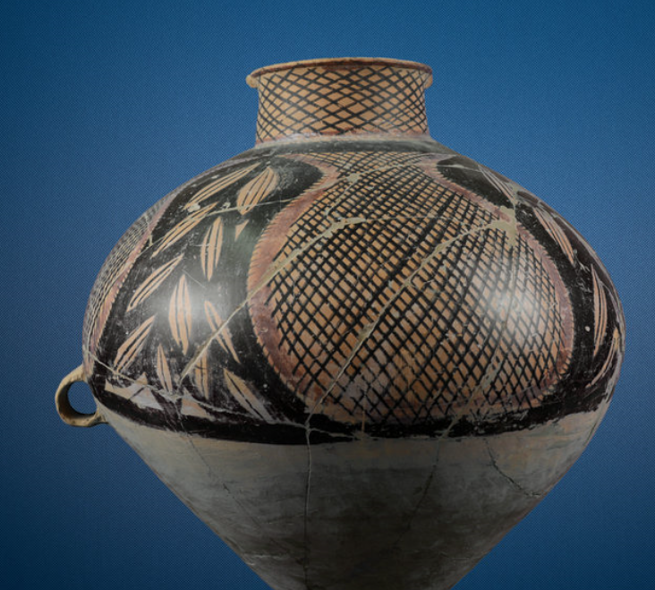 半山类型葫芦纹彩陶壶