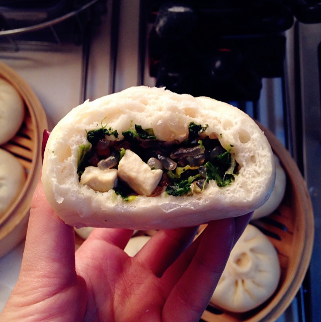 菠菜豆腐粉丝包子