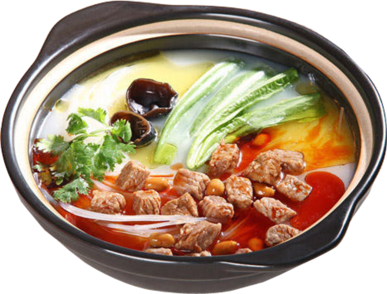  p>16℃砂锅菜,一种川味砂锅菜的代表,有独自研发的香辣味,泡椒味