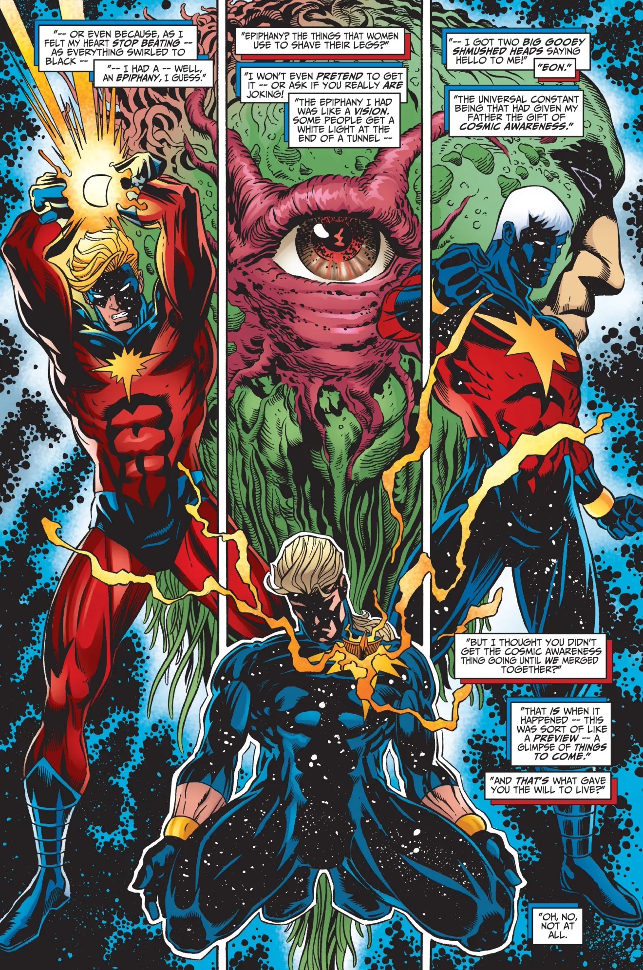  p>惊奇队长(captain marvel)是一个超级英雄头衔,曾有多位英雄担任此