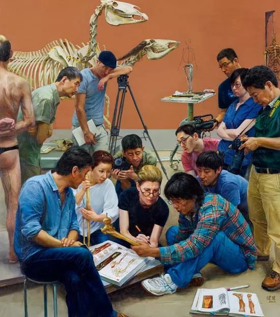 《罗拉的解剖课》是画家杨建男(天津)创作的一幅油画作品