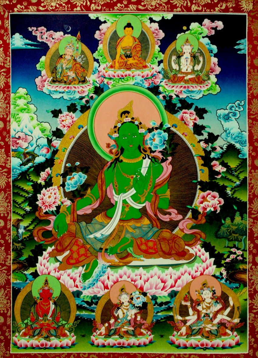  p>绿度母为 a target="_blank" href="/item/观世音菩萨/169349"