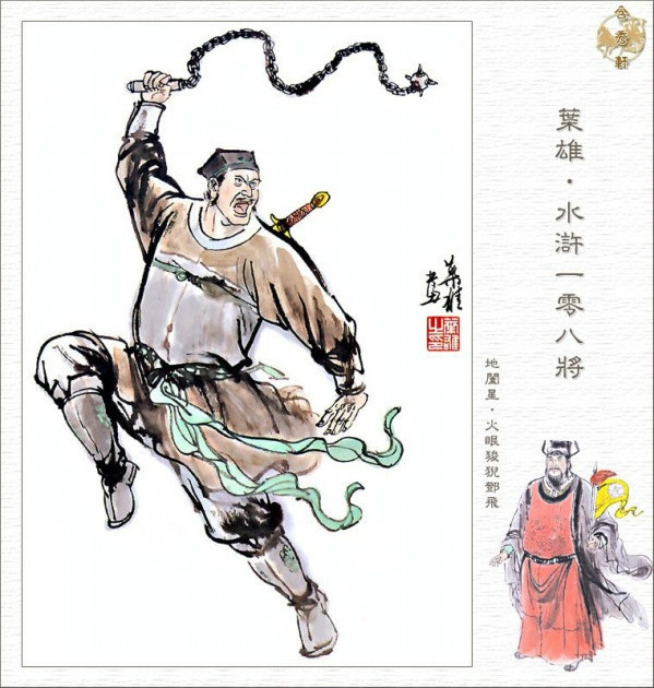 的人物,因双睛红赤,绰号 a target="_blank" href="/item/火眼狻猊/1