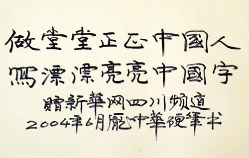 庞中华（中国硬笔书法家）_百度百科