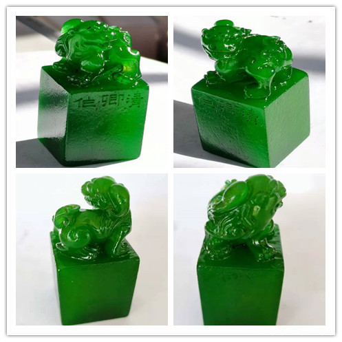 世间神品天下第一美石之艾叶绿清卿作貔恘印章_百科TA说