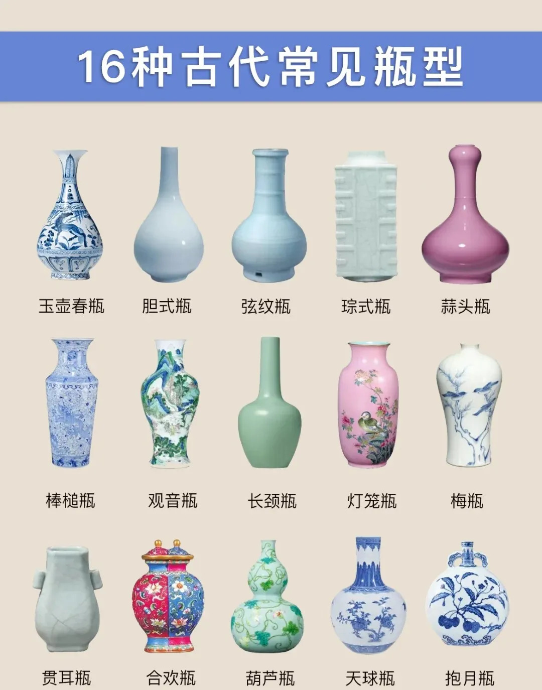 16种中国古代常见瓶型（建议收藏）_百科TA说