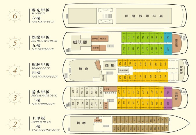  p>总统六号(原"总统旗舰号")三峡游船于2011年春季首航,是总统系列