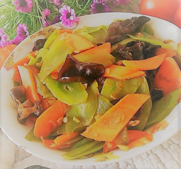 素炒三鲜片