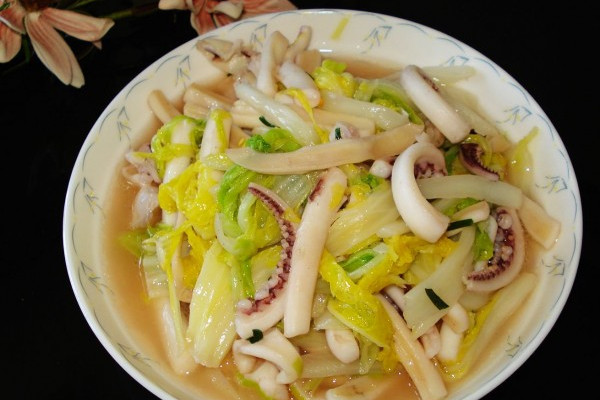 大白菜炒鱿鱼