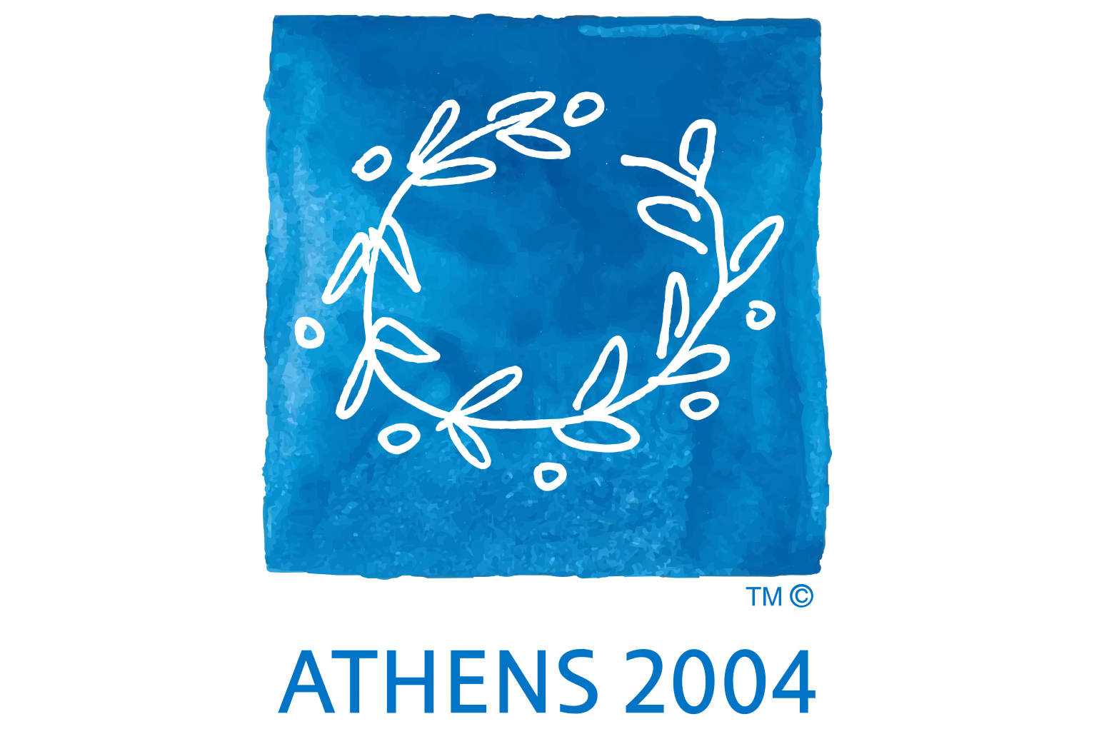 其主体为一个橄榄枝缠绕而成的桂冠,以蓝色,白色作为主色调,会徽下方