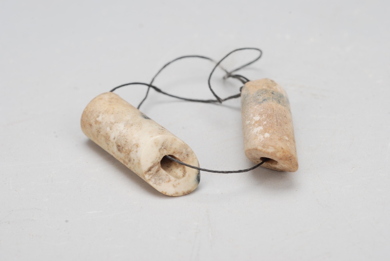 东汉白色圆形短玉管