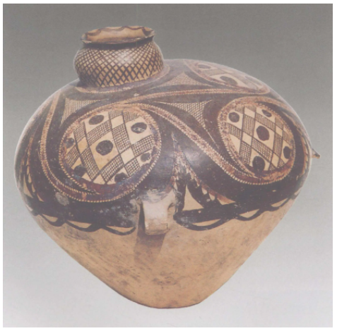 古陶磁器 紀元前3100年頃-紀元前2700年頃 馬家窯文化 彩陶 双耳
