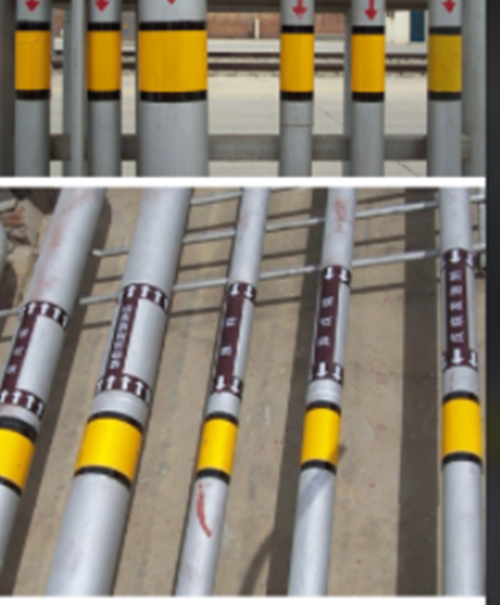 管道色环的颜色是对应管道内介质的危险属性的,所以不能随便标注,国家