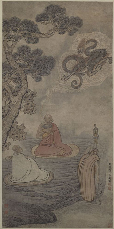  p>《吴彬罗汉图轴》是明代画家吴彬创作的一幅绢本设色画. /p>