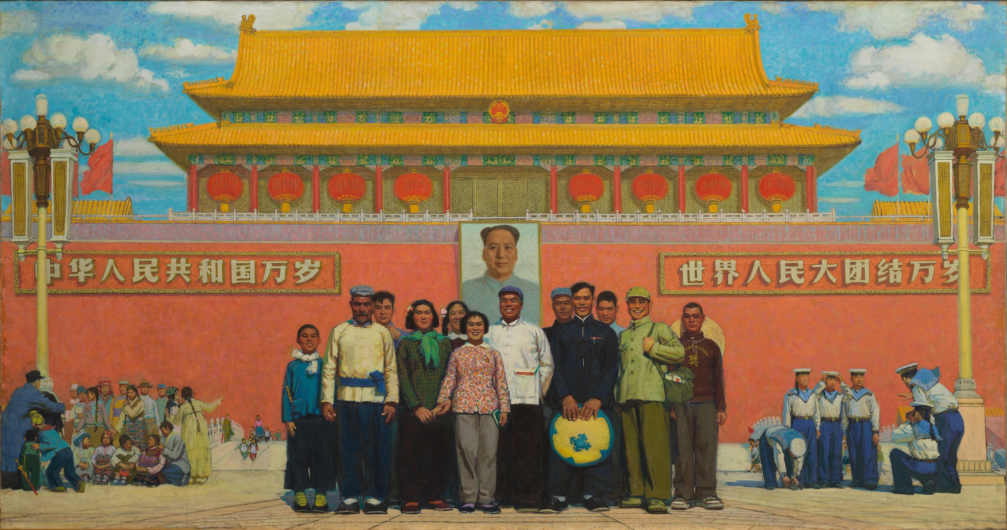  p>《天安门前》是孙滋溪1964年创作的油画作品. /p>