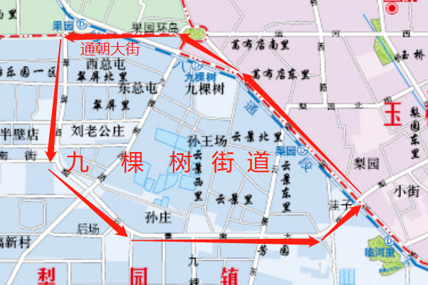  p>根据《北京市民政局关于通州区变更部分行政区划的批复》(京民划函