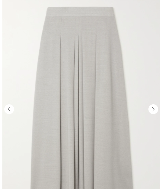 褶裥羊毛半身裙