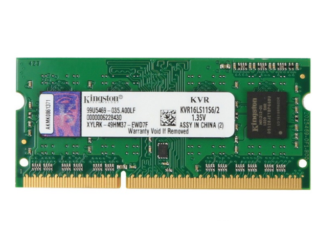 金士顿低电压版 2gb ddr3 1600(kvr16ls11s6/2)