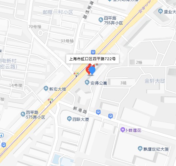  p>四平路722号位于上海市虹口临平路,共计房屋2户. /p>