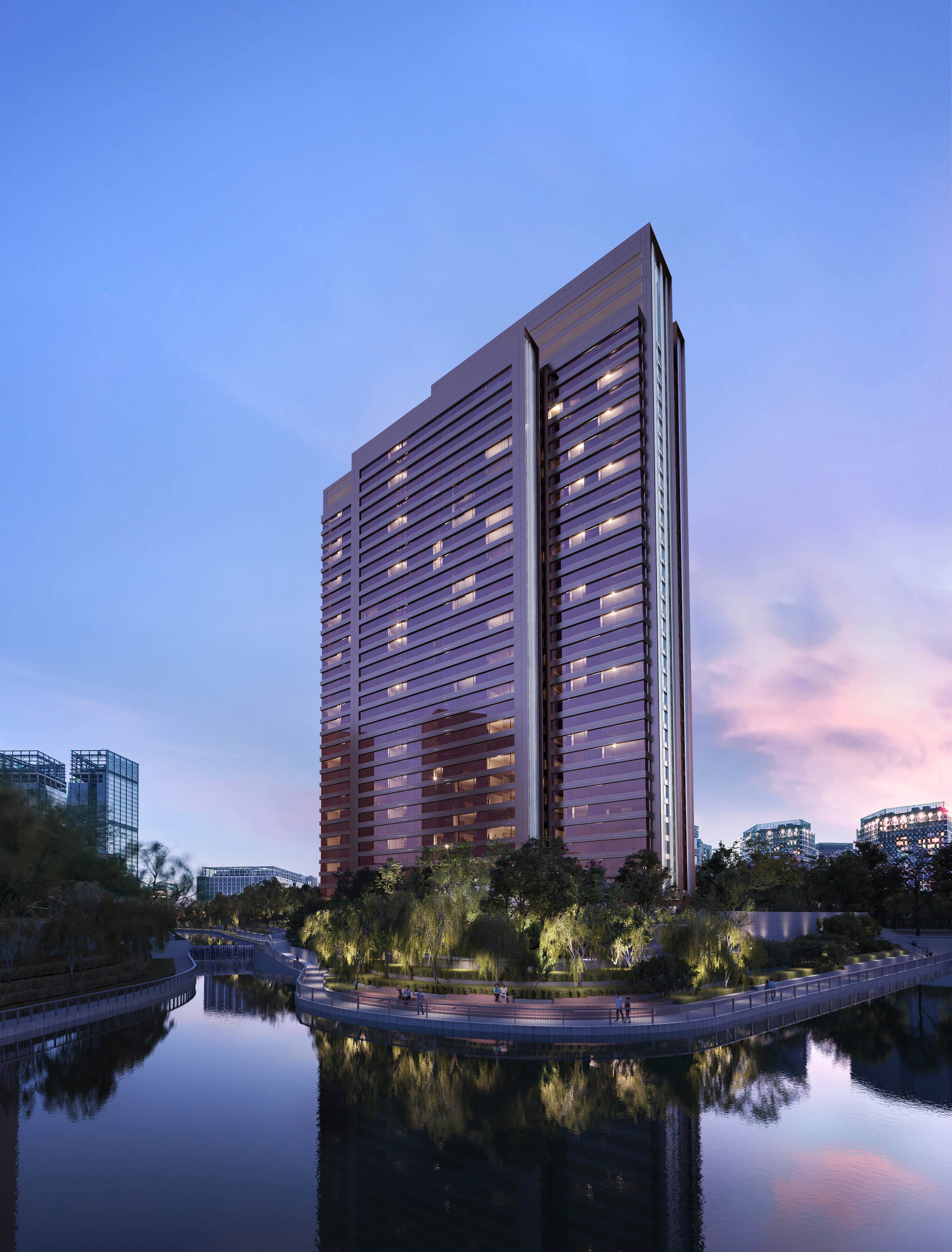  p>北京东直门8号位于东二环核心地段,两河交汇,三面环水,五衡科技