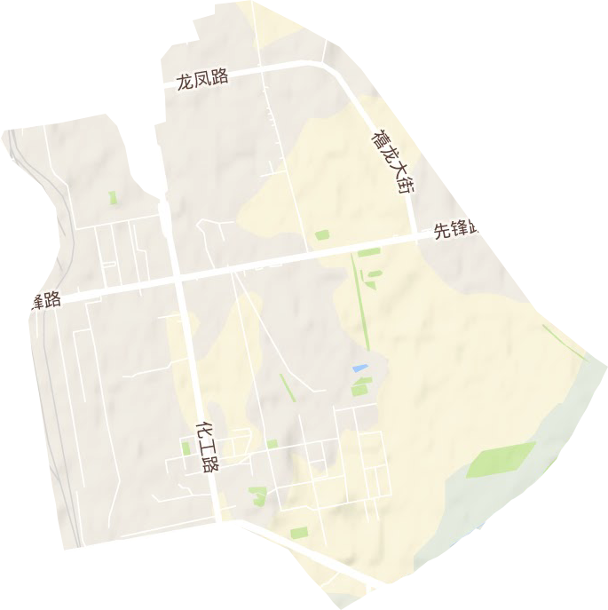 <p>化工街道地形图