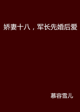 娇妻十八,军长先婚后爱